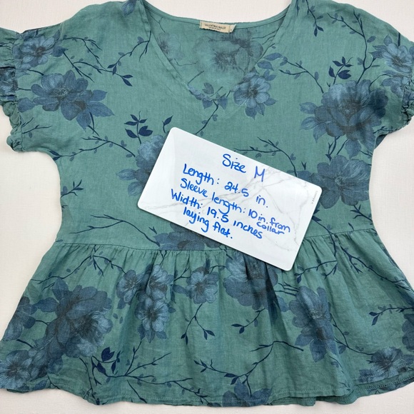Valentina Naldi Italian Linen Top size Medium - Picture 11 of 16